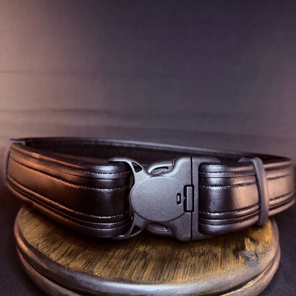 Blackhawk Reinforced Duty Belt Size 2XL Black Leather 2" Wide Cop-Lok Buckle